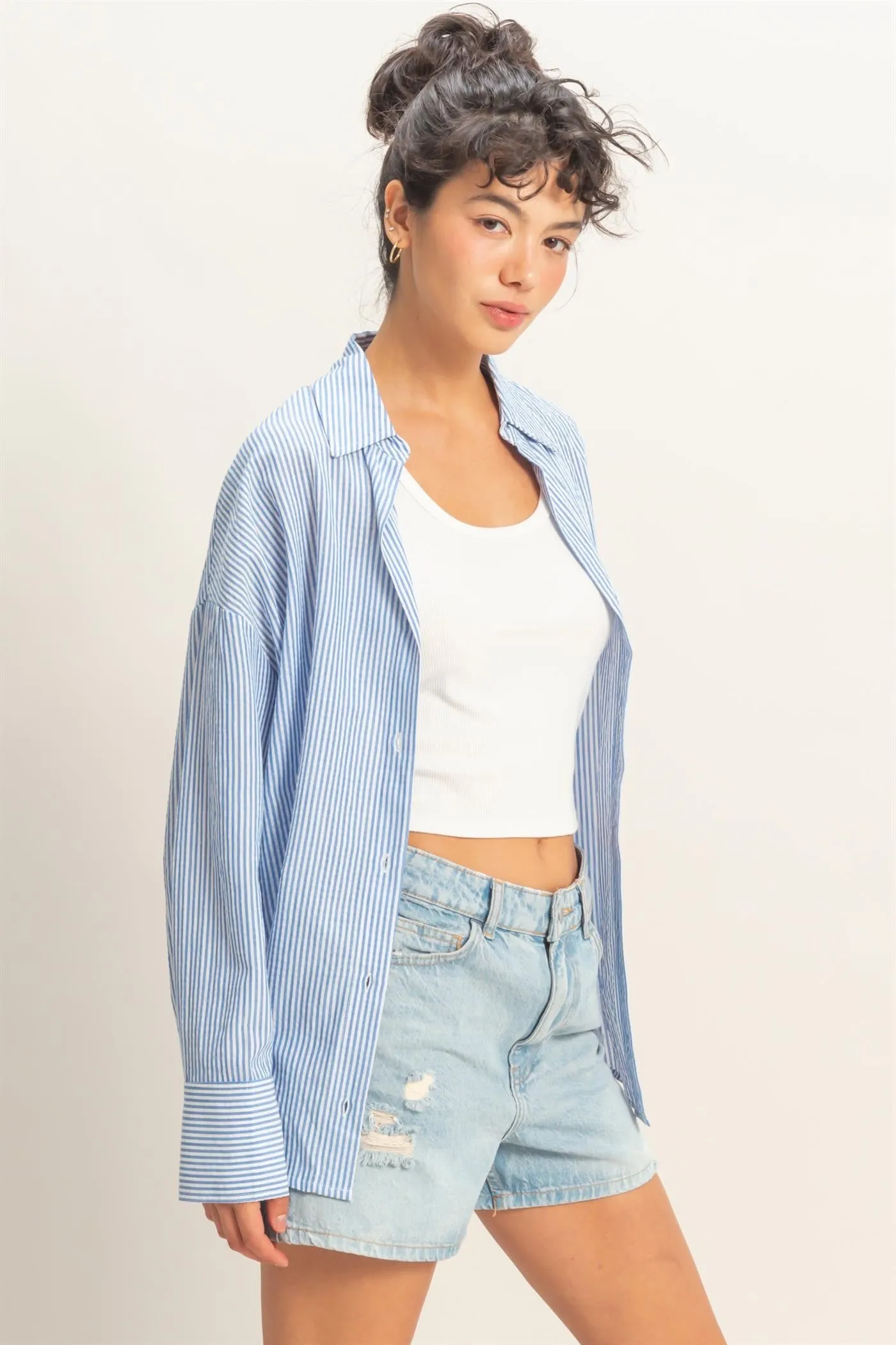 Striped Button Down Shirt, Blue sold by North & Main Clothing Company product image thumbnail 4