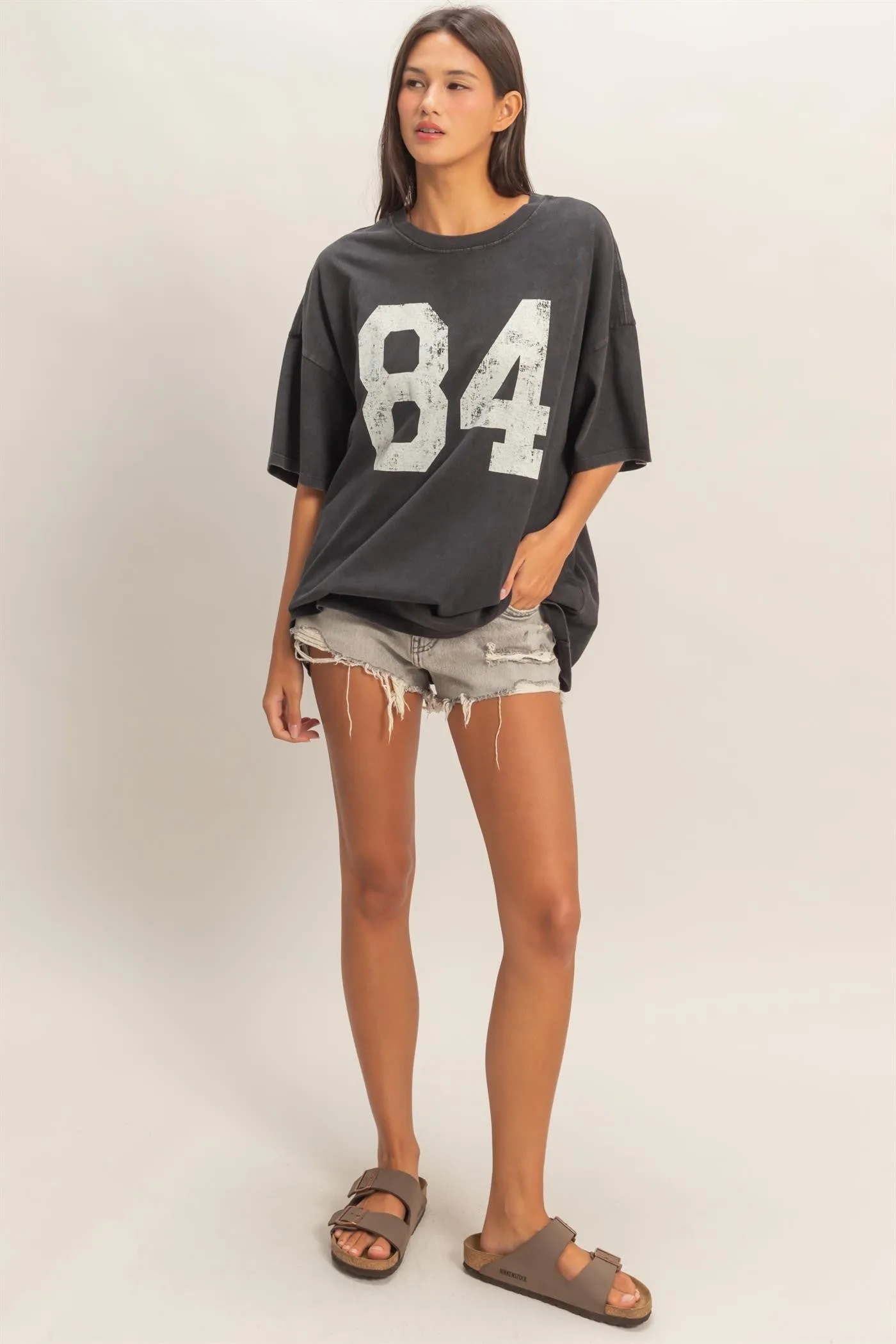 Oversized Mineral Wash Graphic Tee, Black sold by North & Main Clothing Company product image thumbnail 4