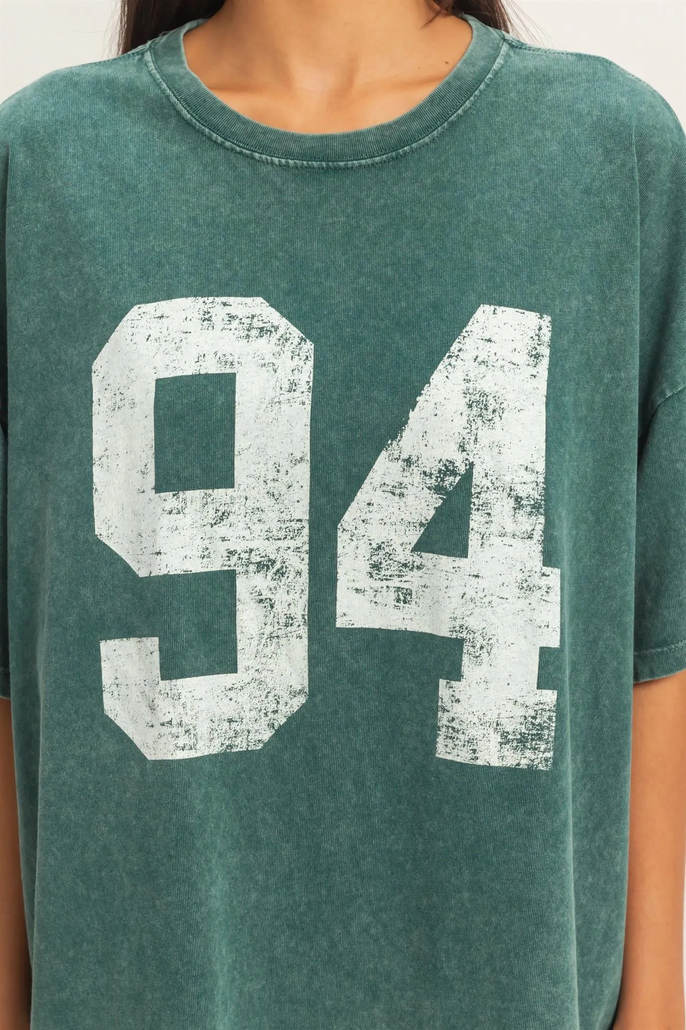 Oversized Mineral Wash Graphic Tee, Dark Teal sold by North & Main Clothing Company product image thumbnail 4