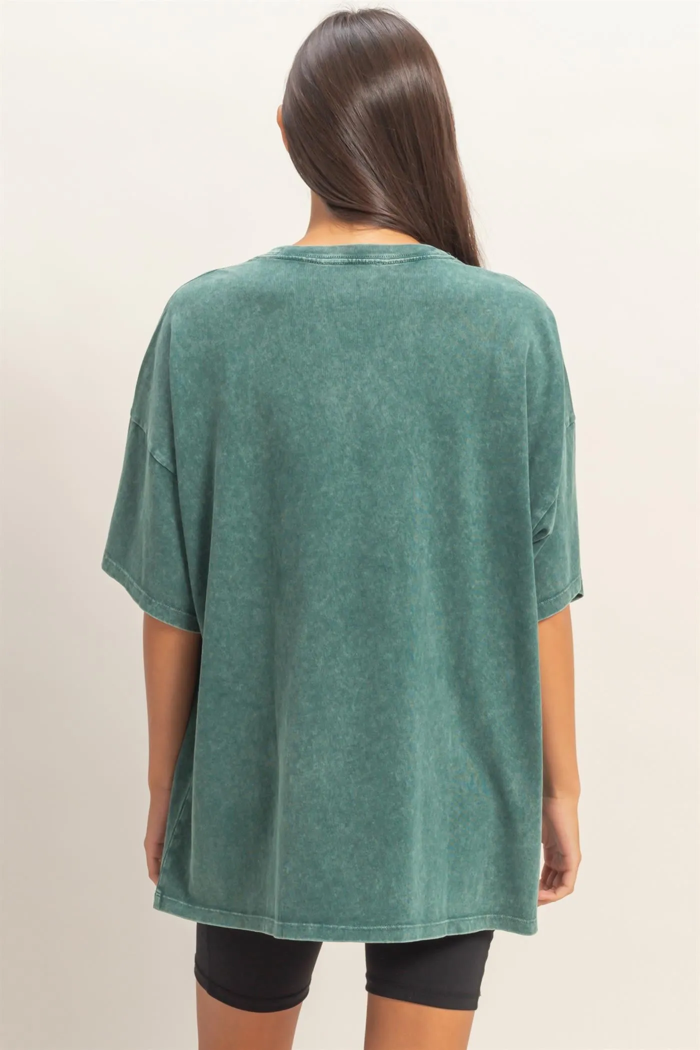Oversized Mineral Wash Graphic Tee, Dark Teal sold by North & Main Clothing Company product image thumbnail 3
