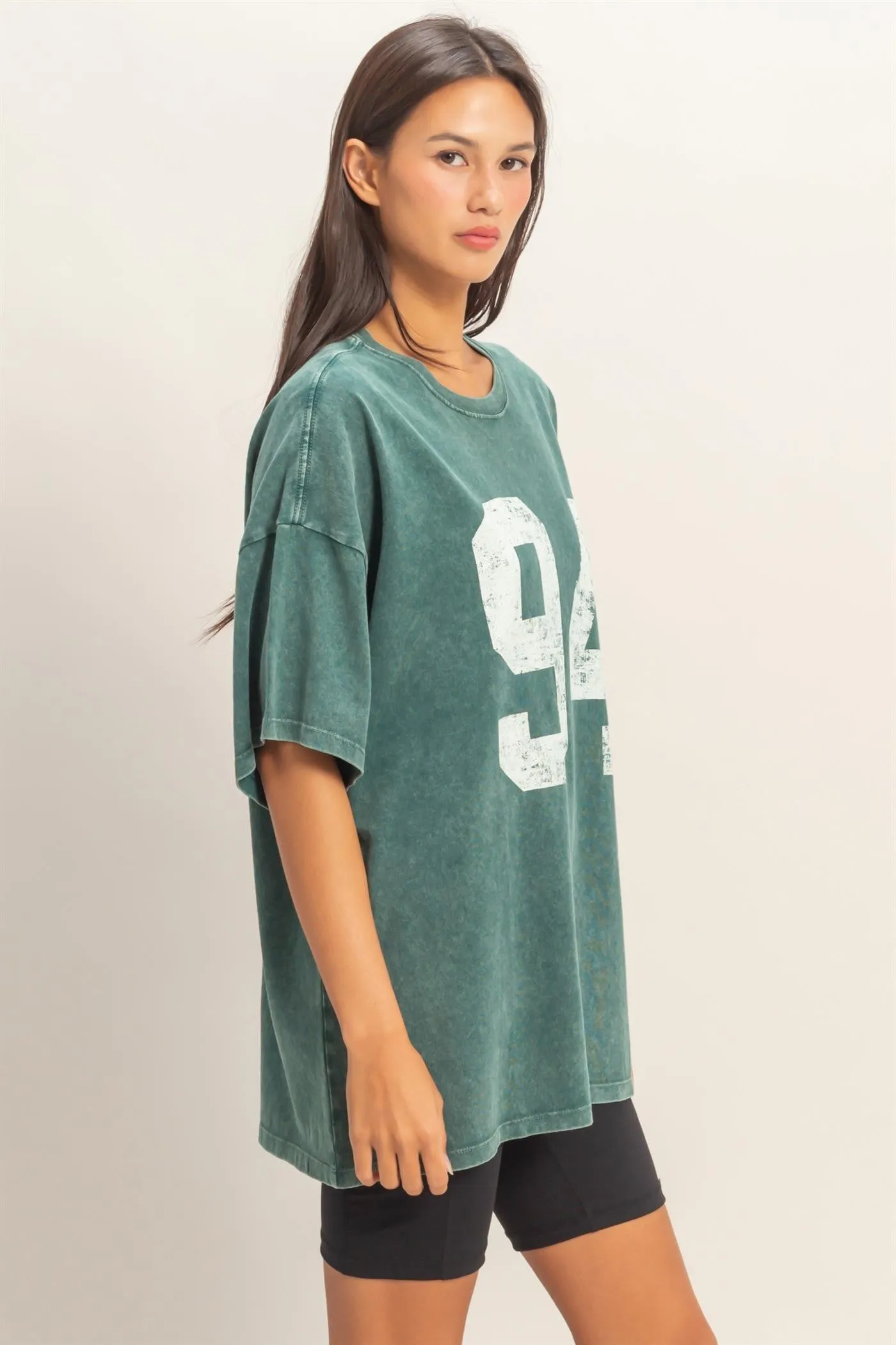 Oversized Mineral Wash Graphic Tee, Dark Teal sold by North & Main Clothing Company product image thumbnail 5