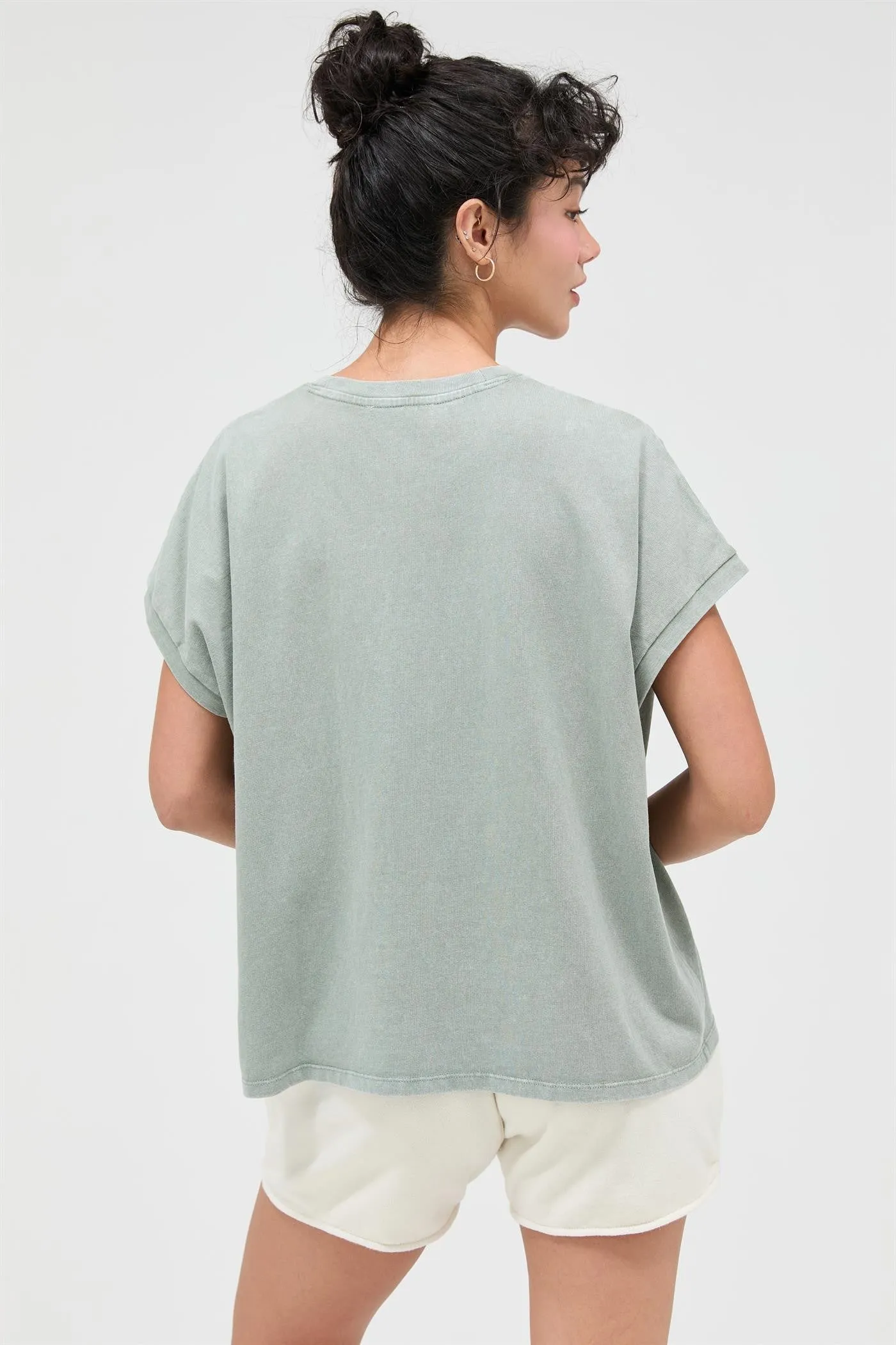 Cora Mineral Wash Tee, Sage Green sold by North & Main Clothing Company product image thumbnail 5
