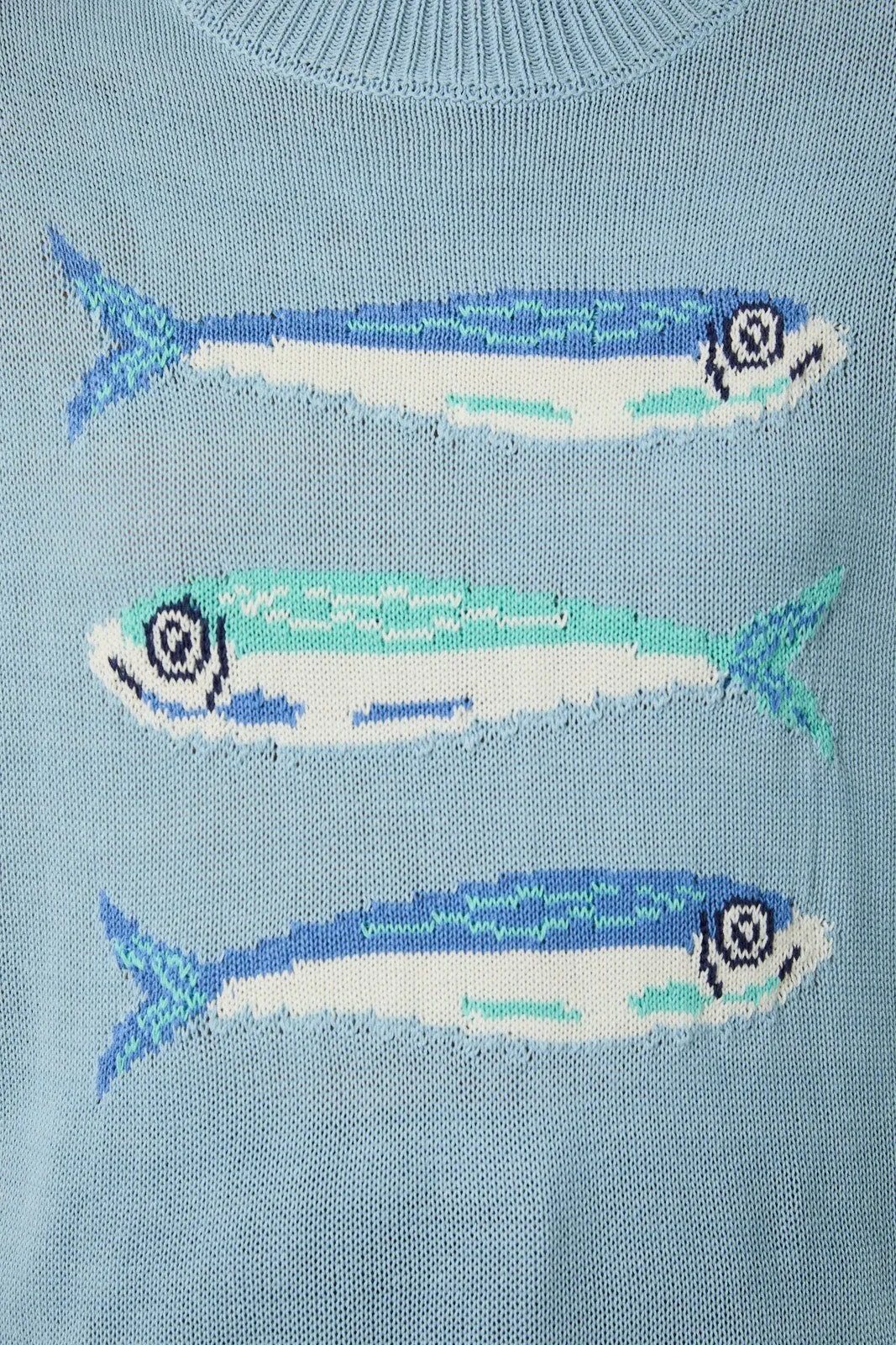 Coastal Fish Graphic Sweater, Light Blue sold by North & Main Clothing Company product image thumbnail 3