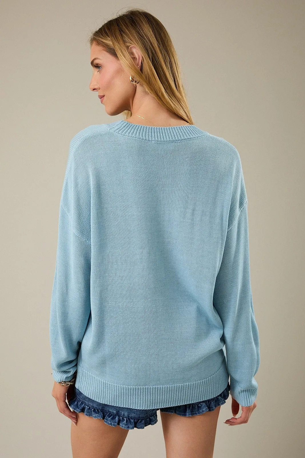 Coastal Fish Graphic Sweater, Light Blue sold by North & Main Clothing Company product image thumbnail 4