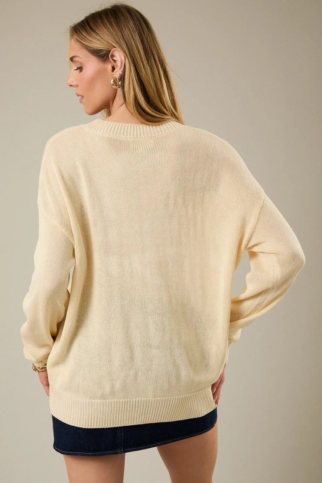 Coastal Fish Graphic Sweater, Butter sold by North & Main Clothing Company product image thumbnail 2