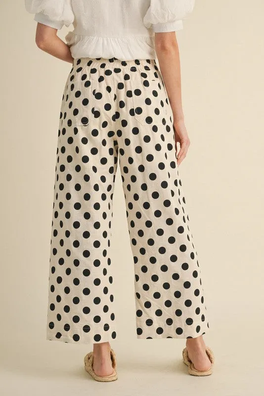 Polka Dot Wide Pants, Black sold by North & Main Clothing Company product image thumbnail 4