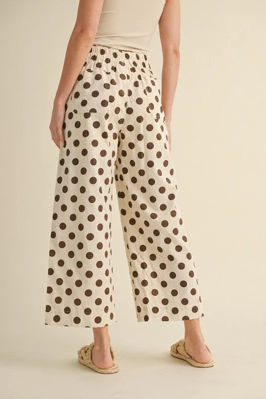 Polka Dot Wide Pants, Black sold by North & Main Clothing Company product image thumbnail 5