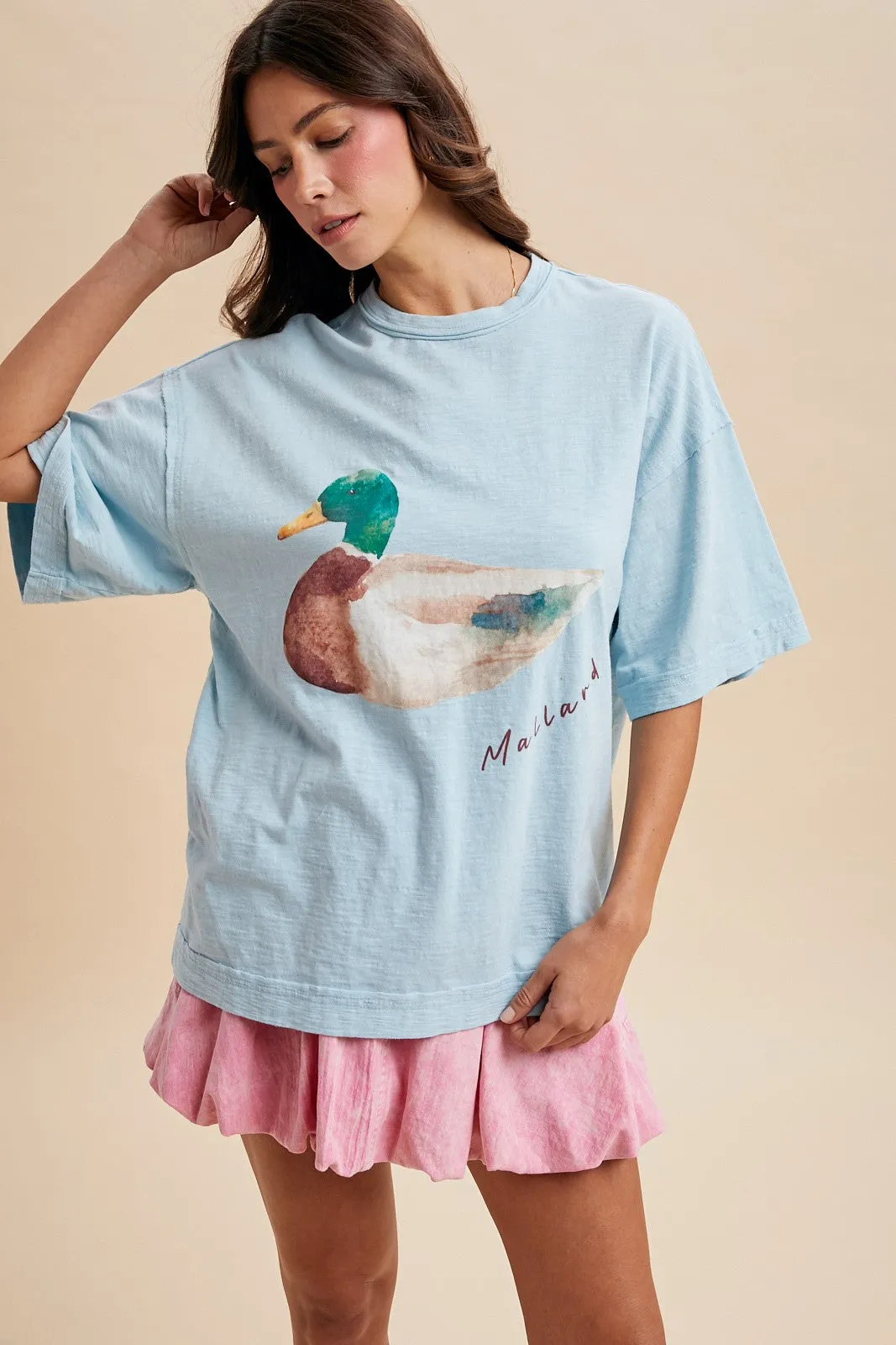 Mallard Oversized T-Shirt, Light Blue sold by North & Main Clothing Company product image thumbnail 2