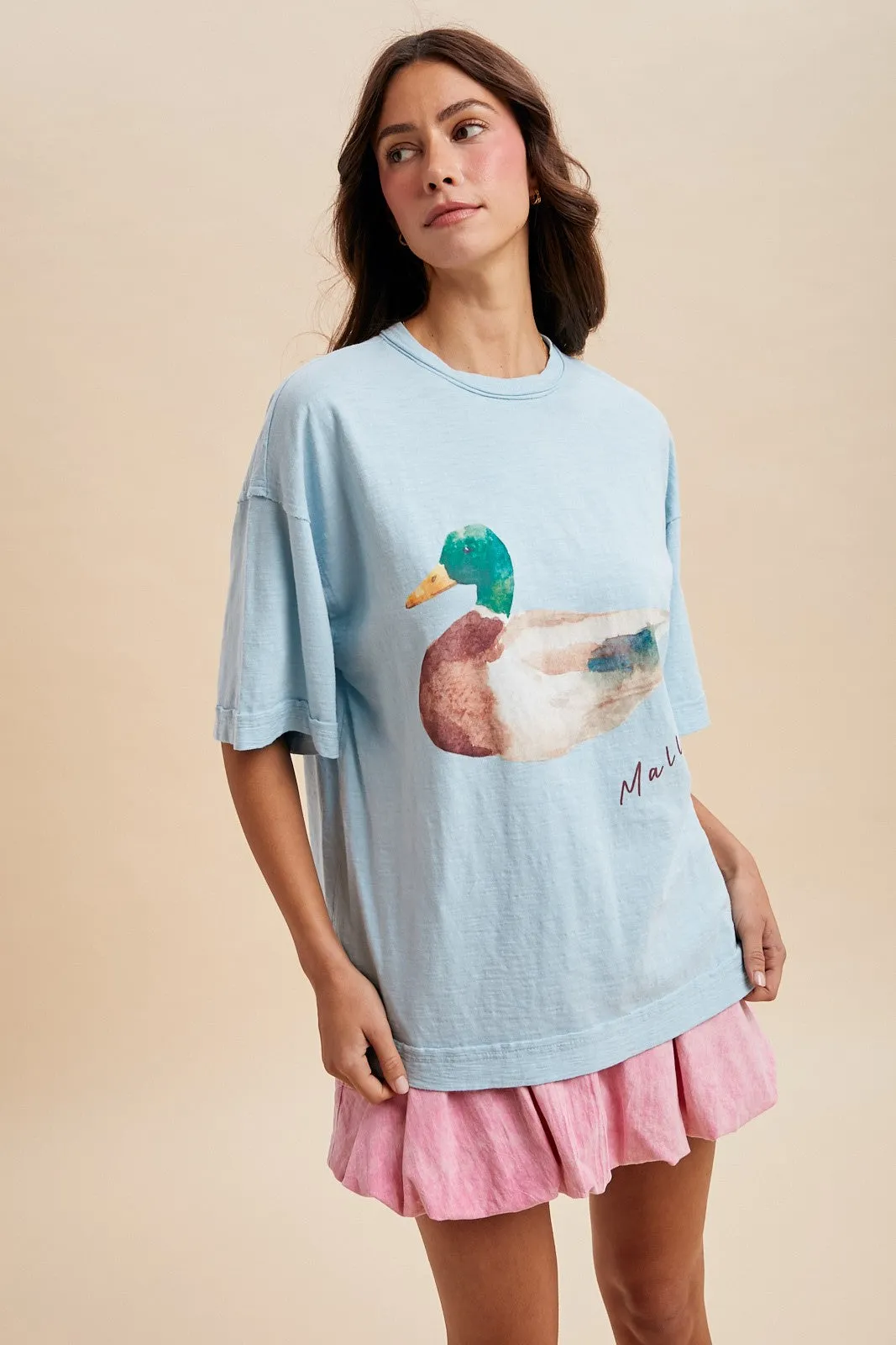 Mallard Oversized T-Shirt, Light Blue sold by North & Main Clothing Company product image thumbnail 5