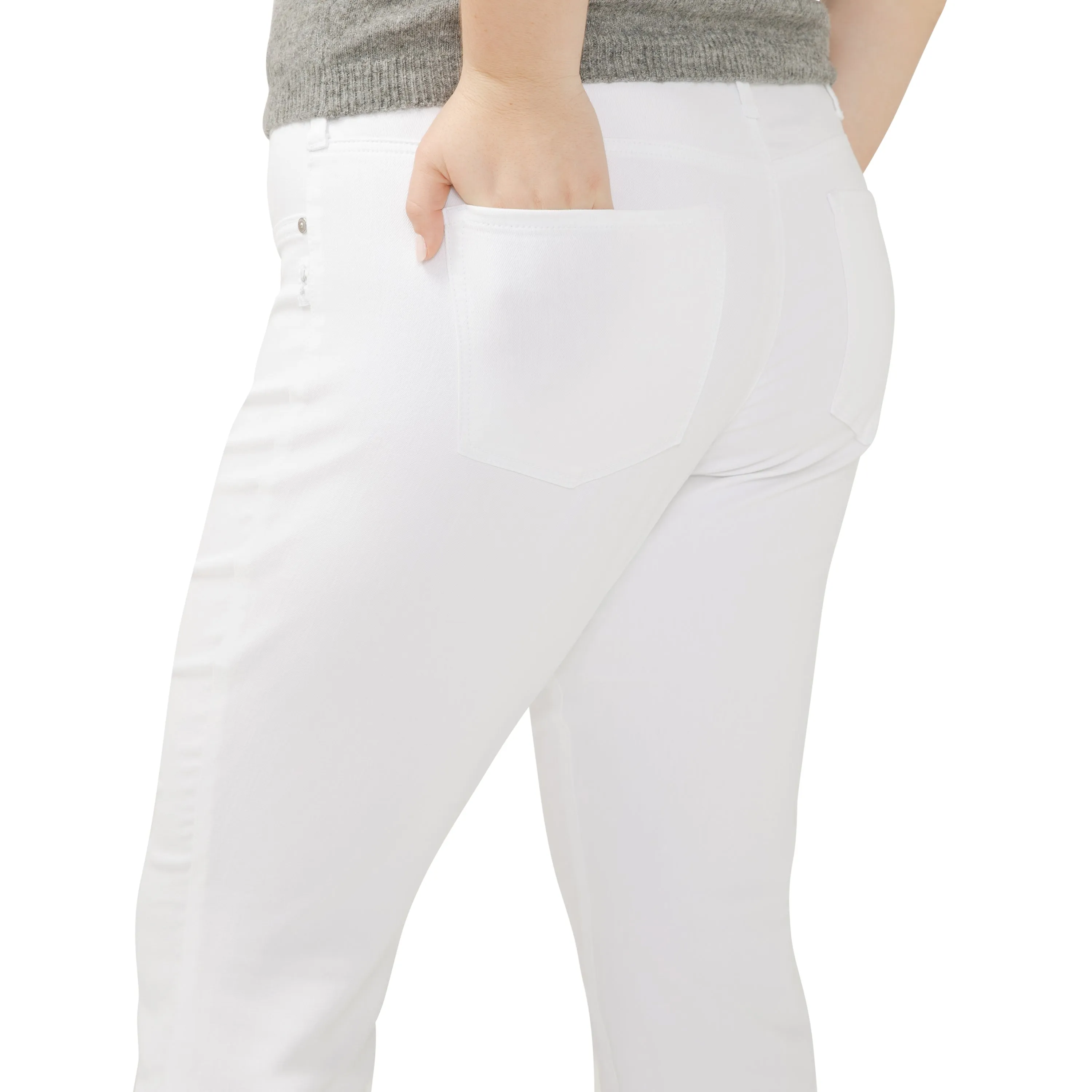 Suki Wide Leg Crop Jeans, White | Silver Jeans Co sold by North & Main Clothing Company product image thumbnail 4