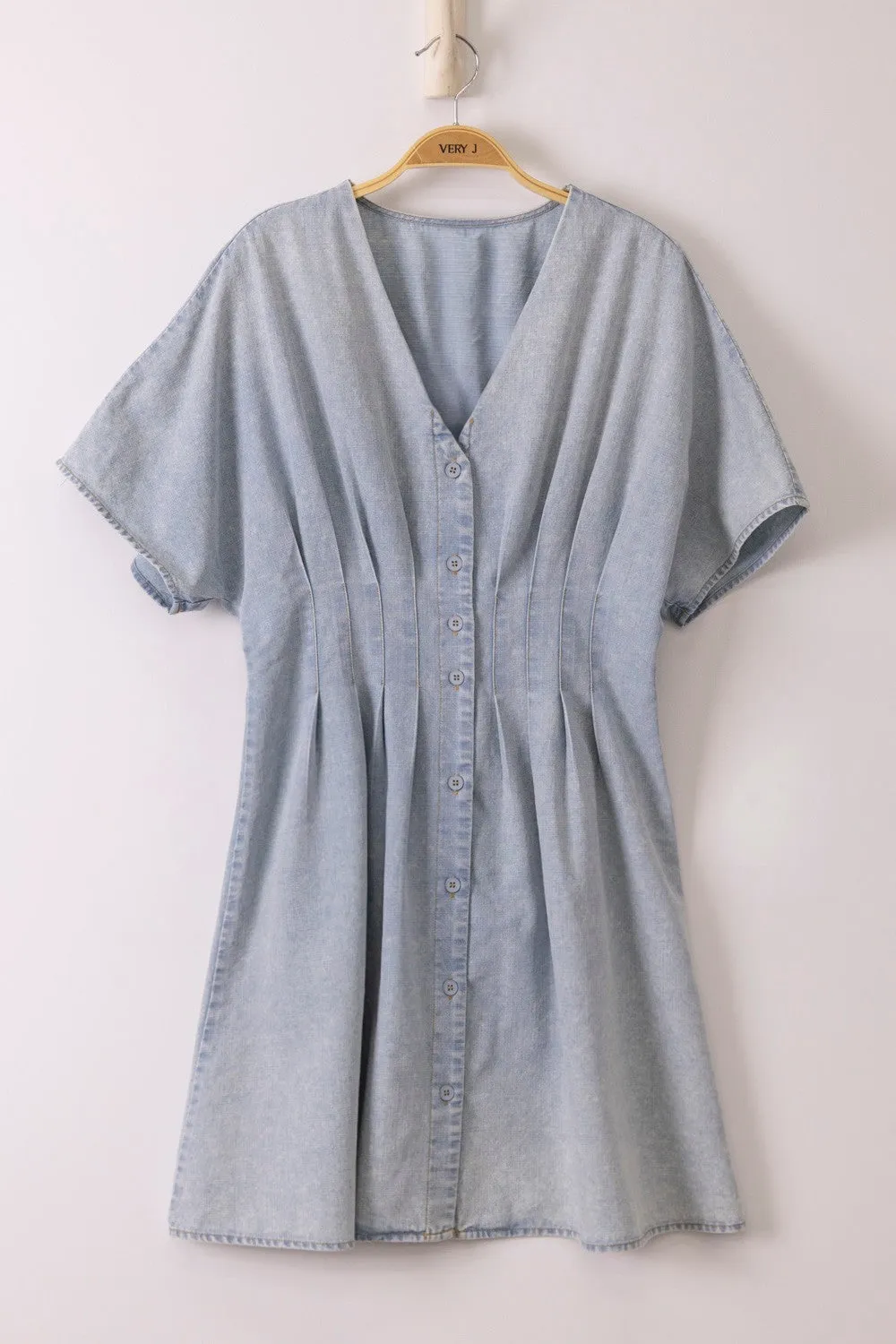 London Chambray Mini Dress, Indigo sold by North & Main Clothing Company