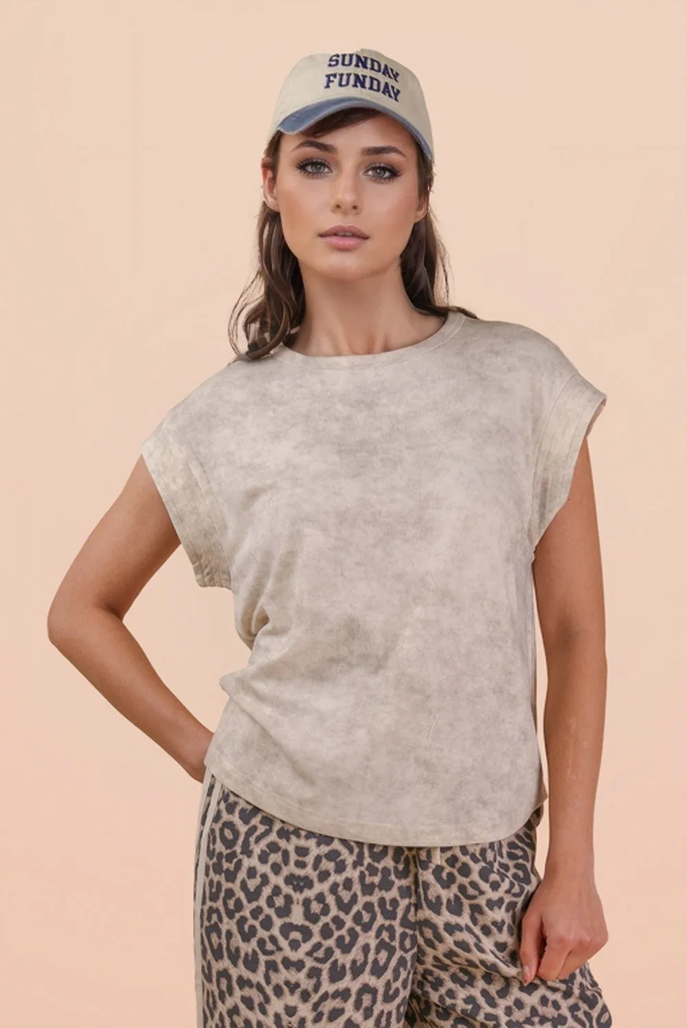Nina Washed Tee, Cream sold by North & Main Clothing Company product image thumbnail 3