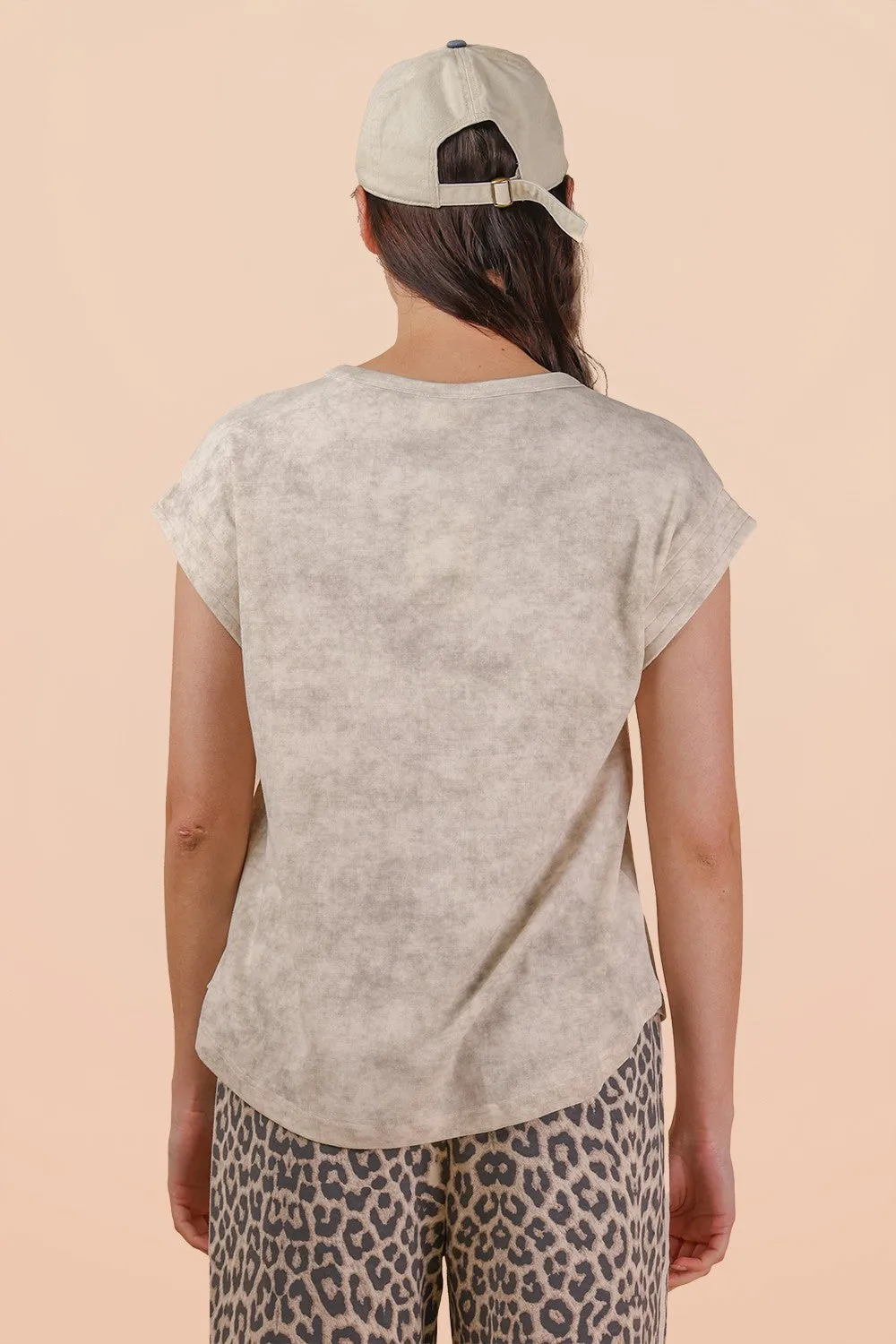 Nina Washed Tee, Cream sold by North & Main Clothing Company product image thumbnail 4