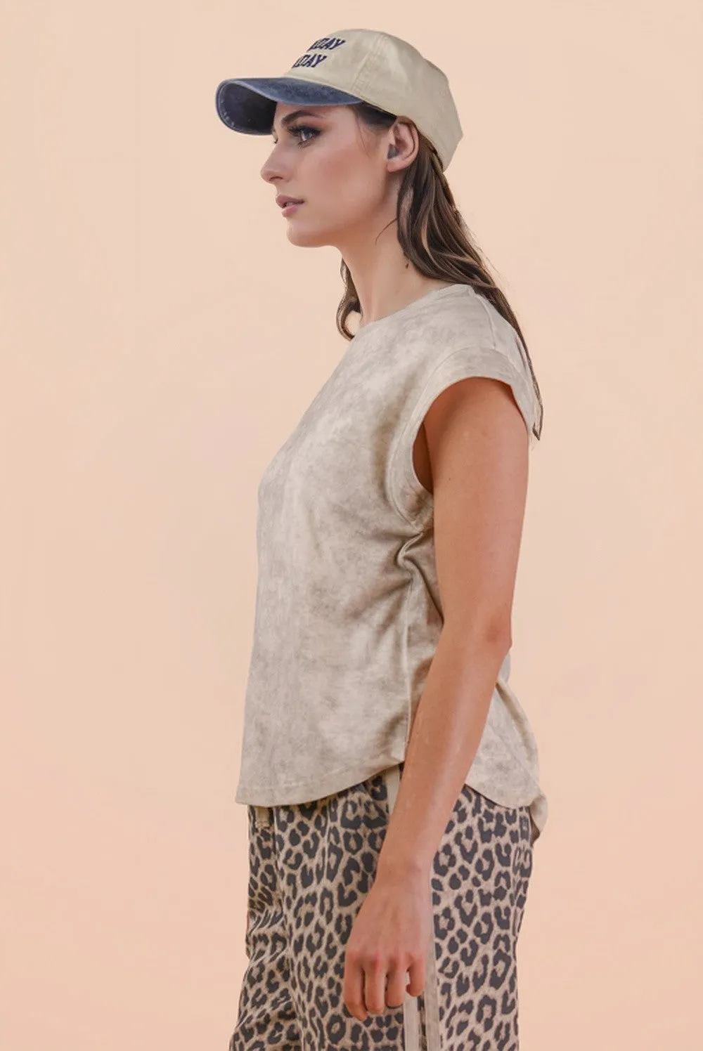 Nina Washed Tee, Cream sold by North & Main Clothing Company product image thumbnail 2