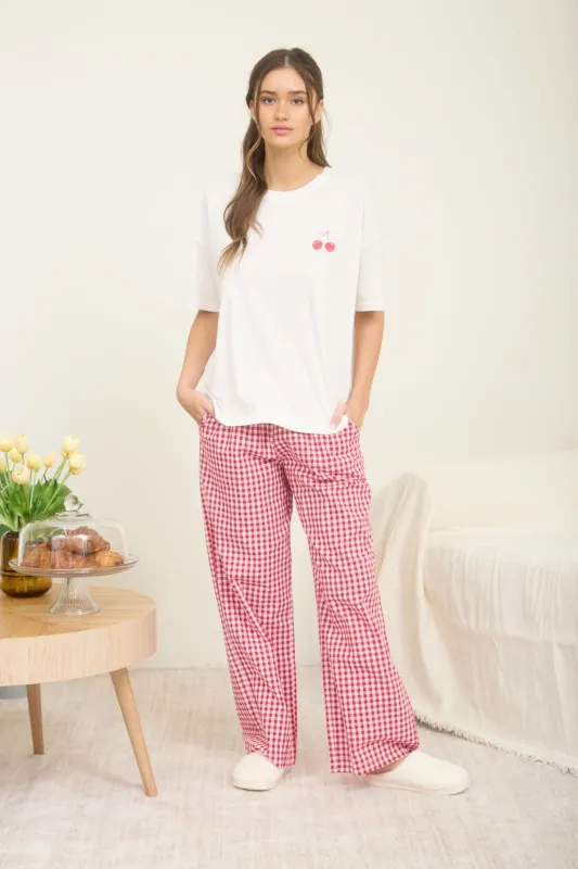 Cherry Graphic T-Shirt, Ivory sold by North & Main Clothing Company