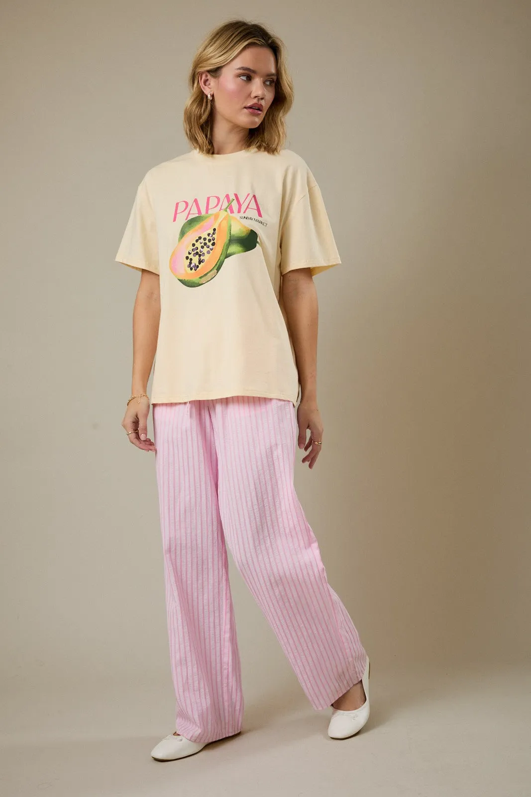 Papaya Graphic Tee, Butter sold by North & Main Clothing Company product image thumbnail 2