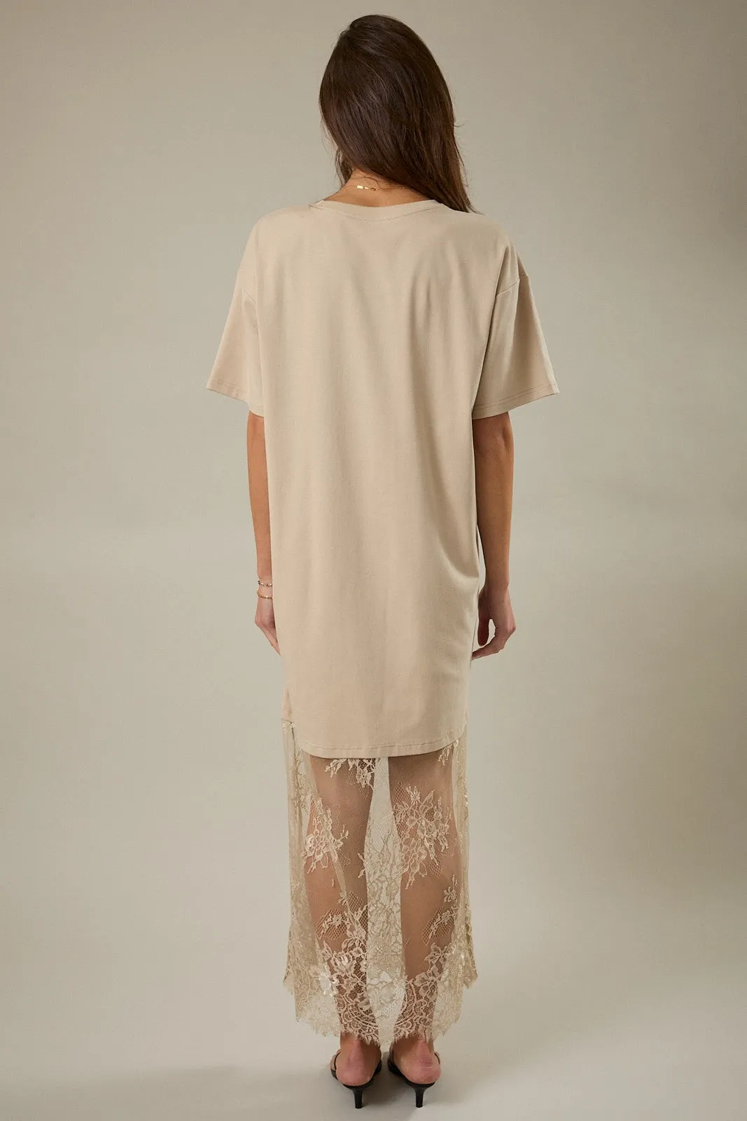 Lola T-Shirt Maxi Dress, Taupe sold by North & Main Clothing Company product image thumbnail 4