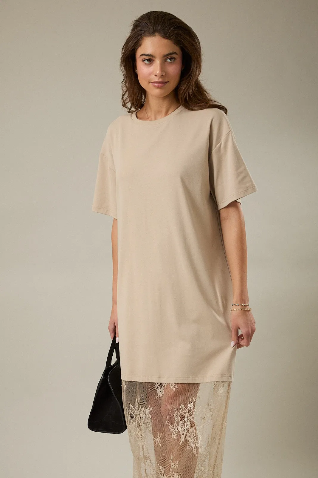 Lola T-Shirt Maxi Dress, Taupe sold by North & Main Clothing Company product image thumbnail 2