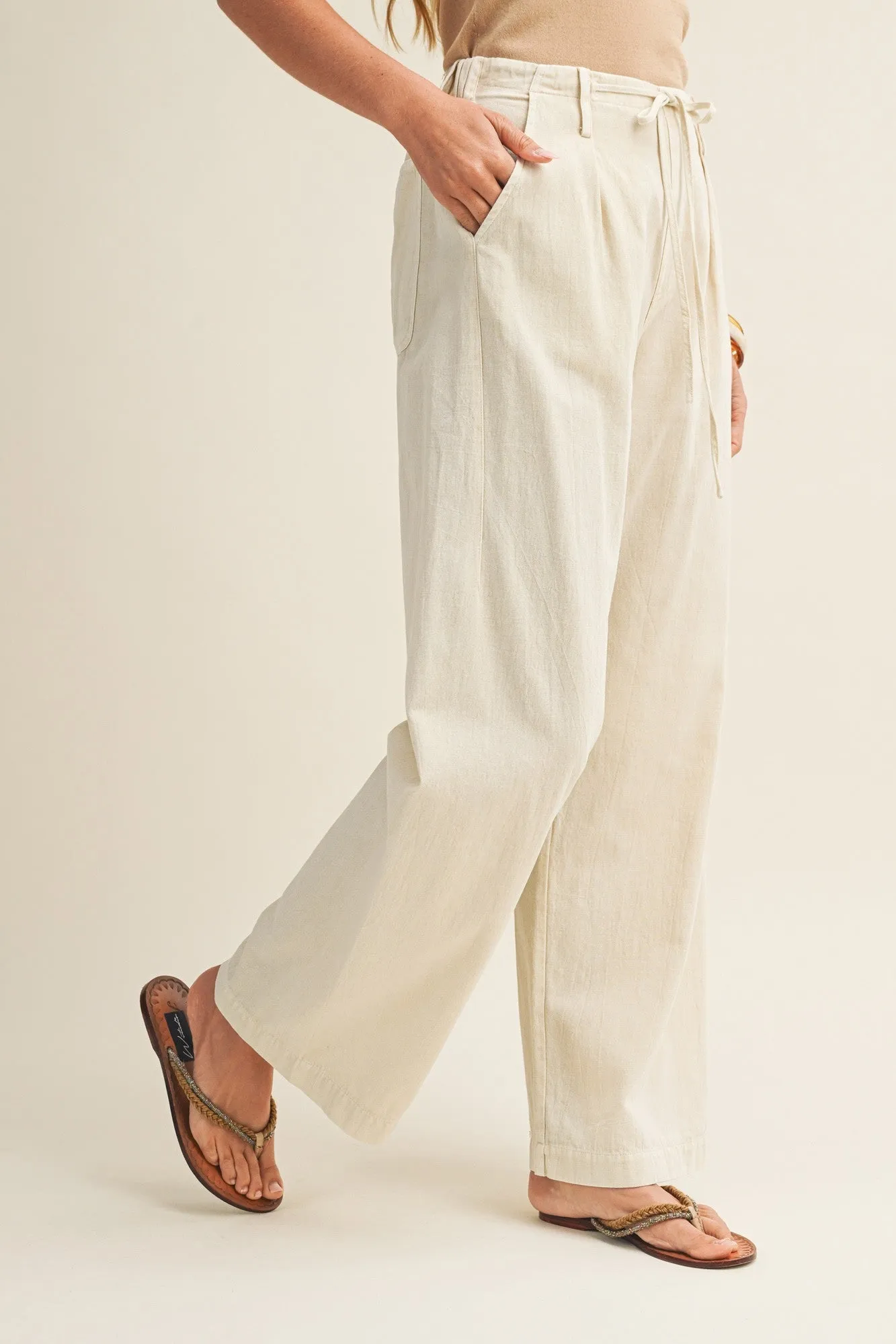 Wren Pant, Ecru sold by North & Main Clothing Company