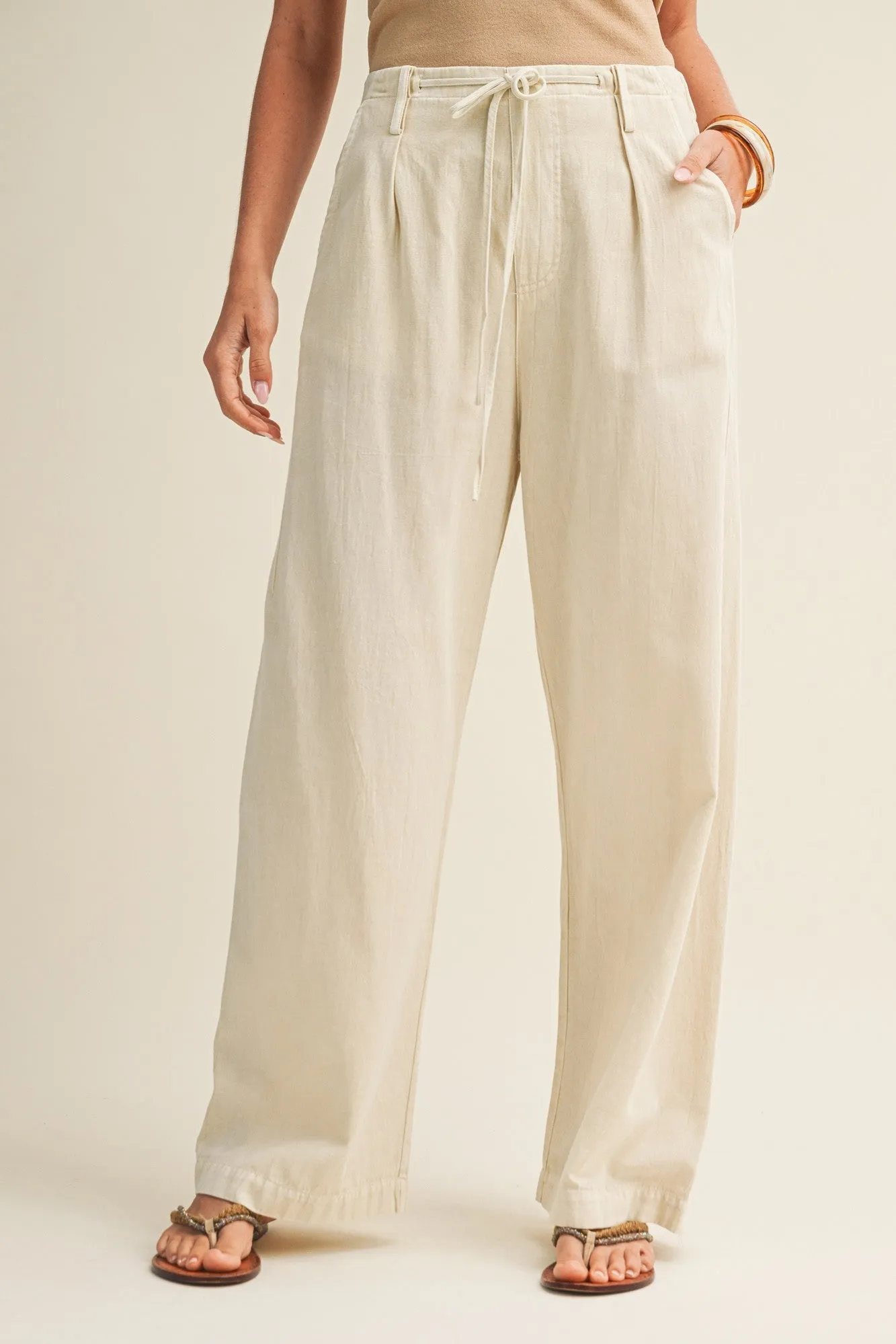 Wren Pant, Ecru sold by North & Main Clothing Company product image thumbnail 2