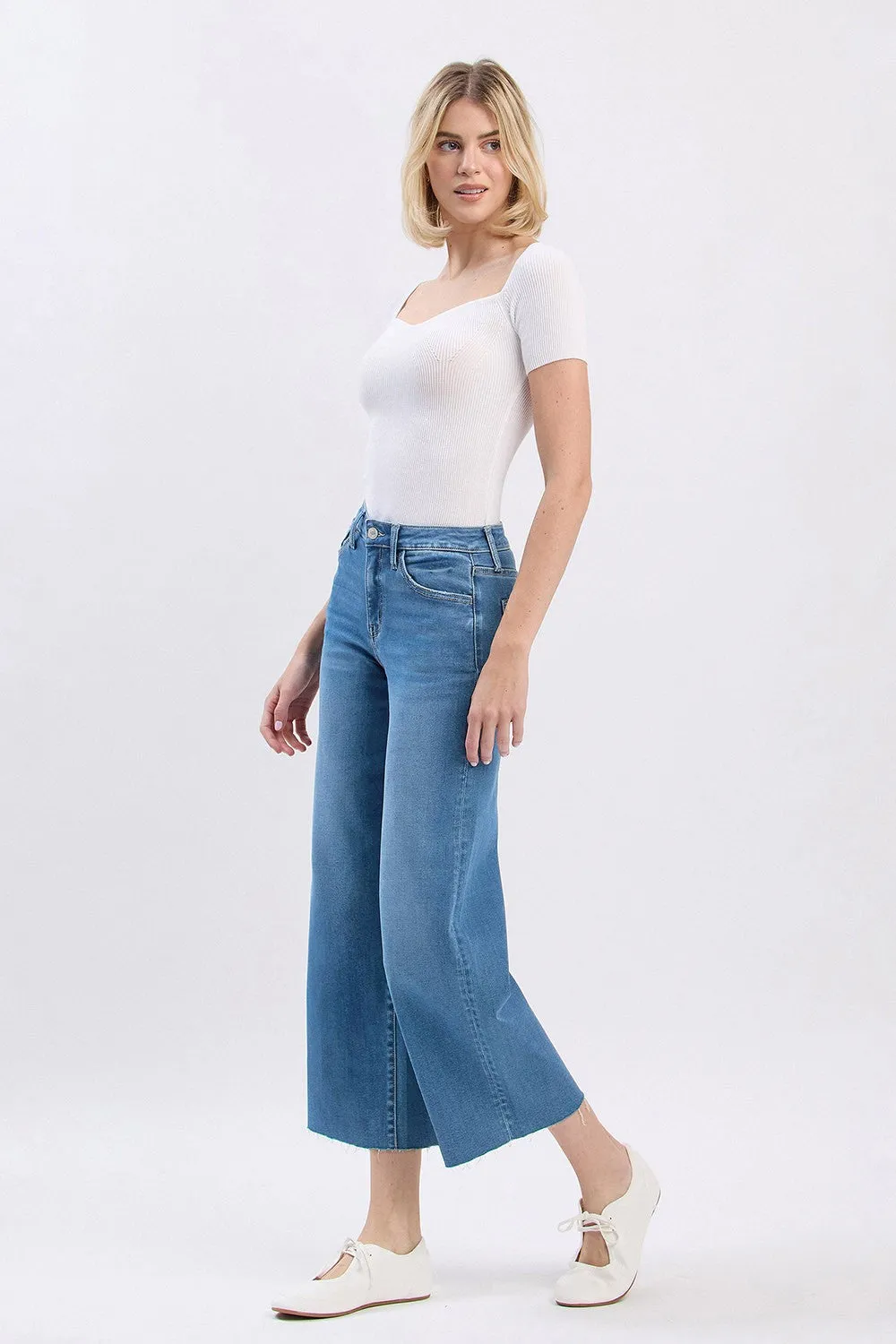 High Rise Super Soft Wide Jeans, Right sold by North & Main Clothing Company product image thumbnail 4