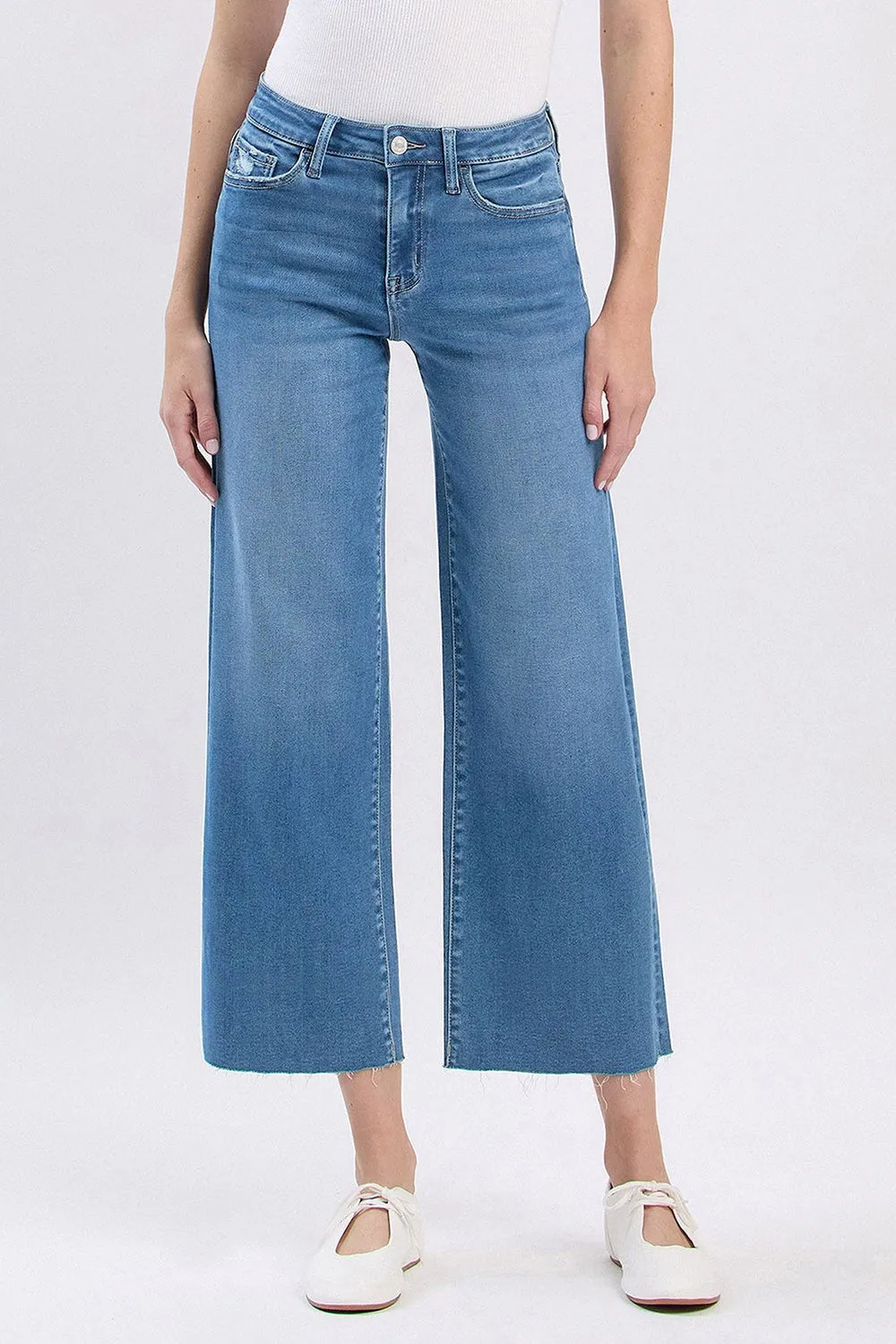 High Rise Super Soft Wide Jeans, Right sold by North & Main Clothing Company product image thumbnail 2