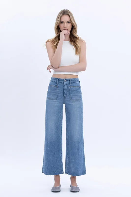 Oliva Patch Pocket High Rise Jean, Serene Promise sold by North & Main Clothing Company