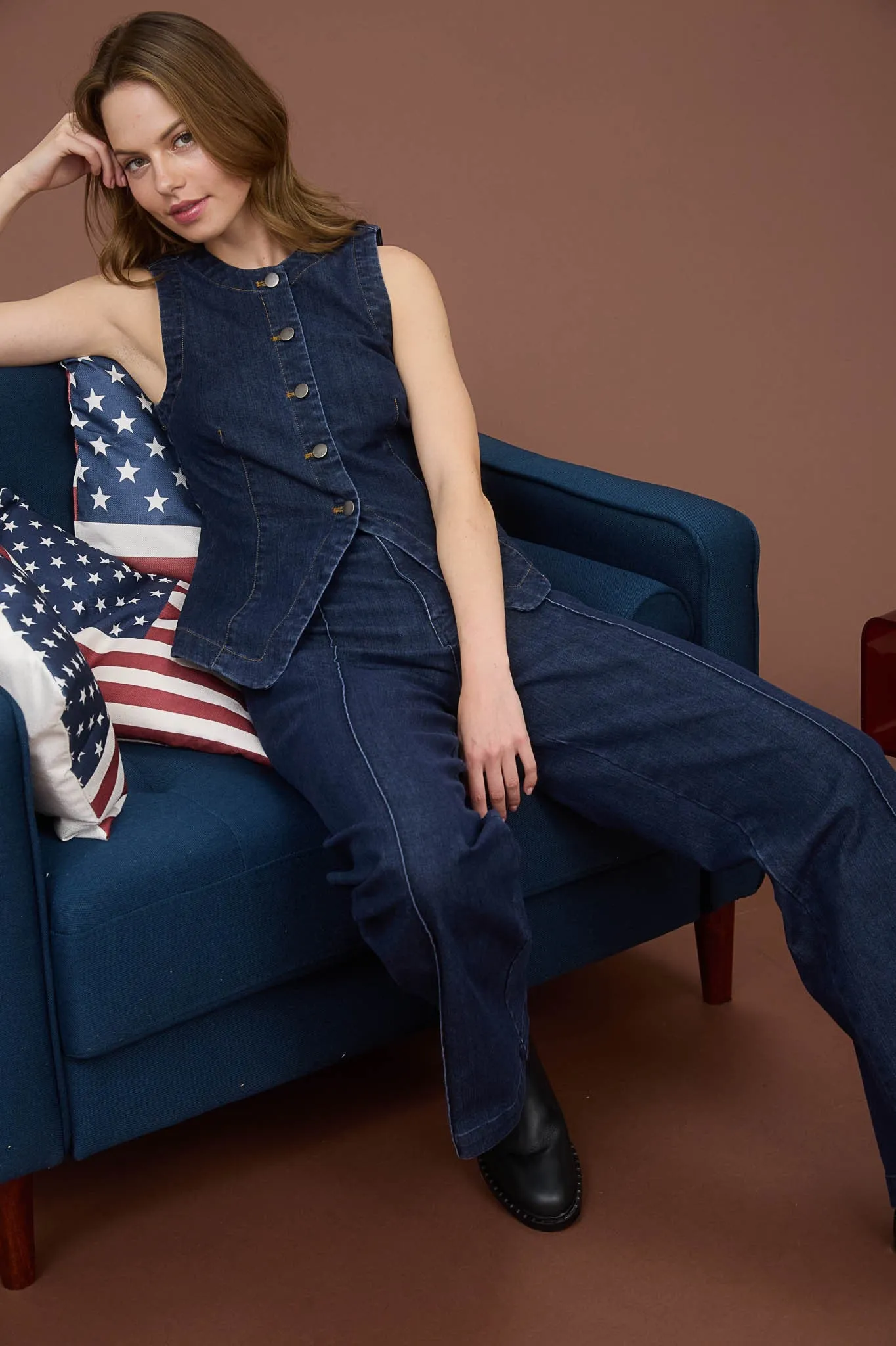 Aliana High Waist Jeans, Denim sold by North & Main Clothing Company product image thumbnail 2