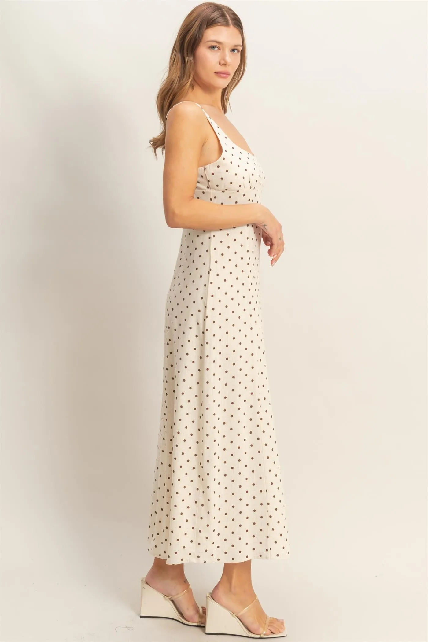 Margaret Midi Dress, Oatmeal sold by North & Main Clothing Company product image thumbnail 3