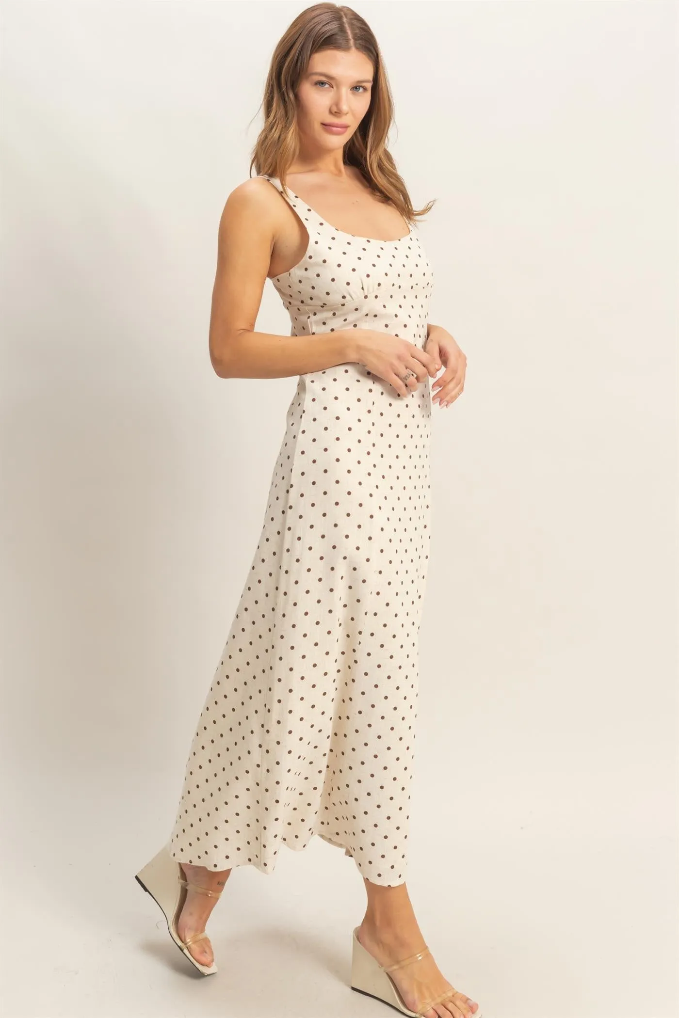 Margaret Midi Dress, Oatmeal sold by North & Main Clothing Company