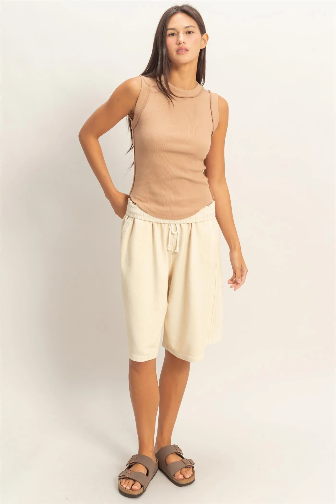 Mags Rib Tank Top, Dark Taupe sold by North & Main Clothing Company product image thumbnail 2