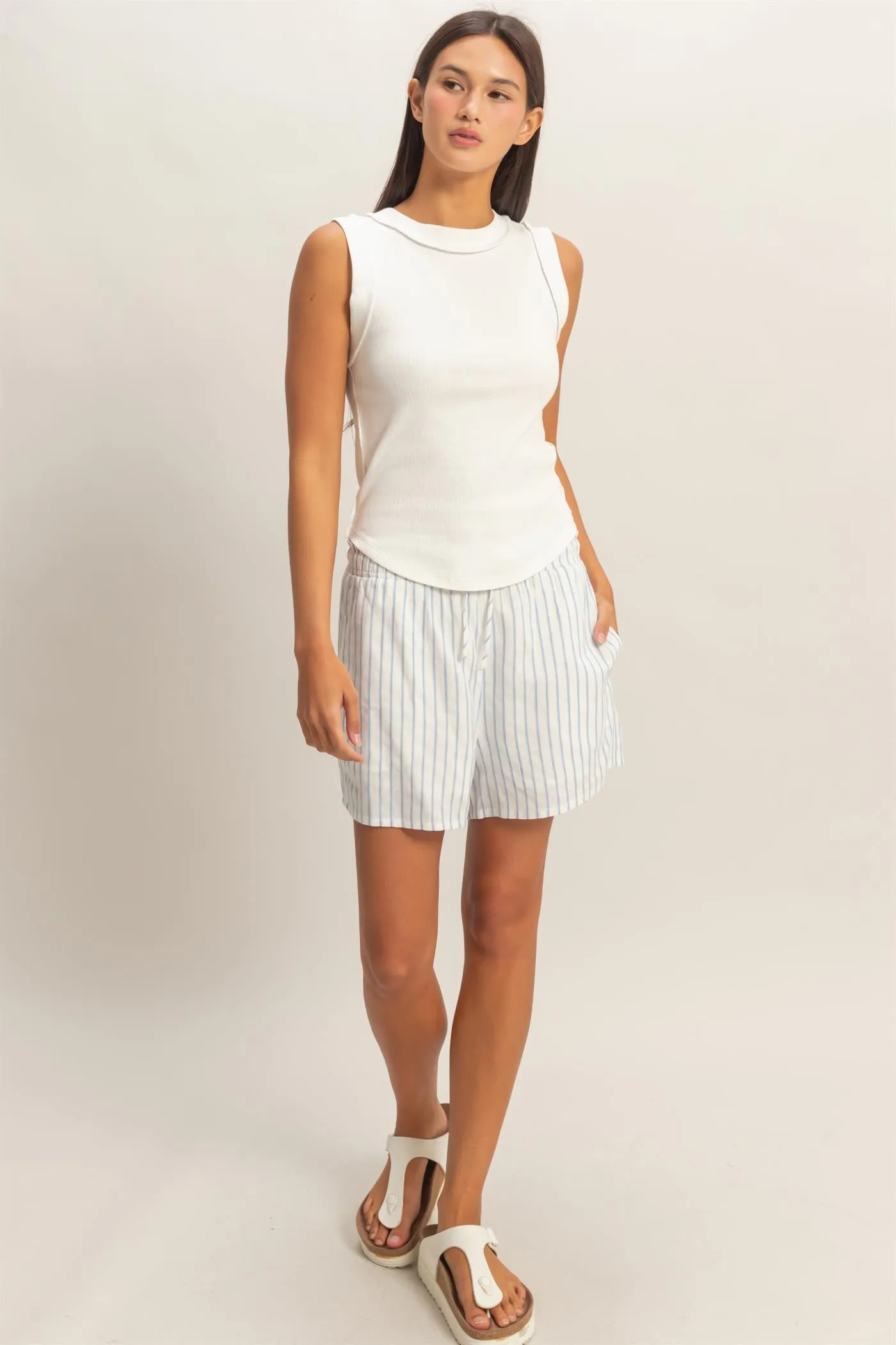 Mags Rib Tank Top, Off White sold by North & Main Clothing Company