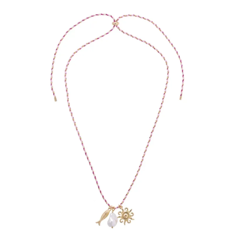 Twisted Rope Sardine Charm Necklace made by Canvas Style