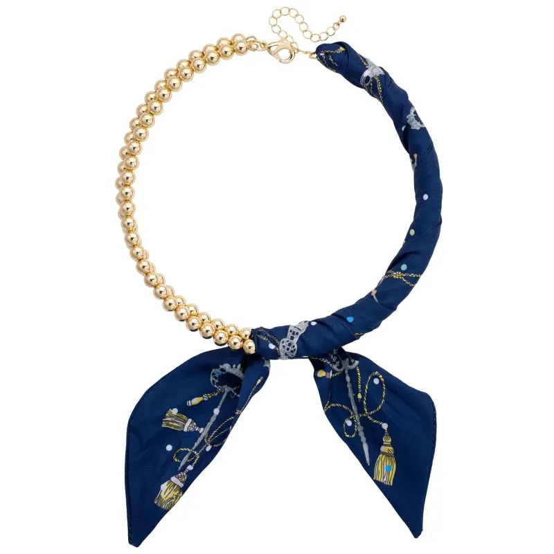 Elodie Ball Bead Scarf Necklace made by Canvas Style