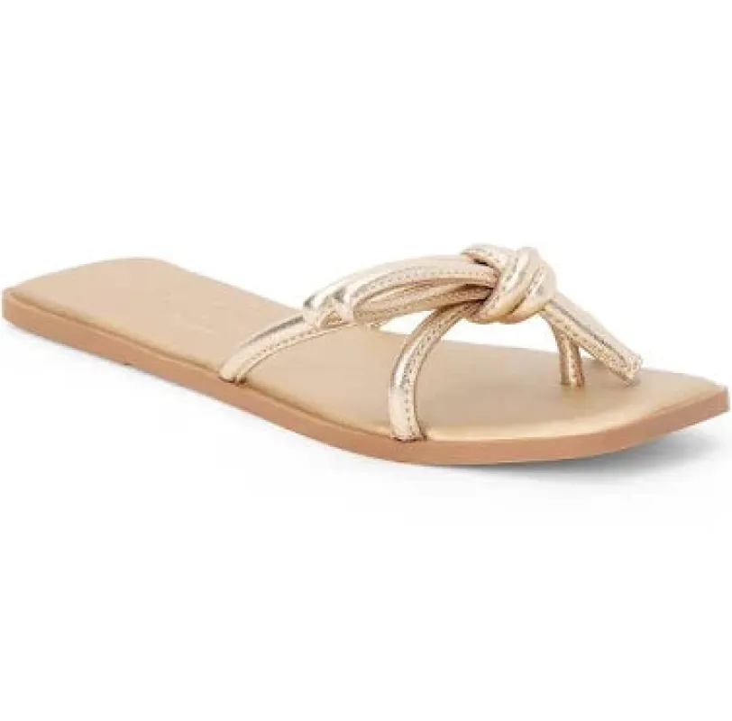 Ruthie Knot Detail Sandal, Gold | Beach By Matisse made by Matisse