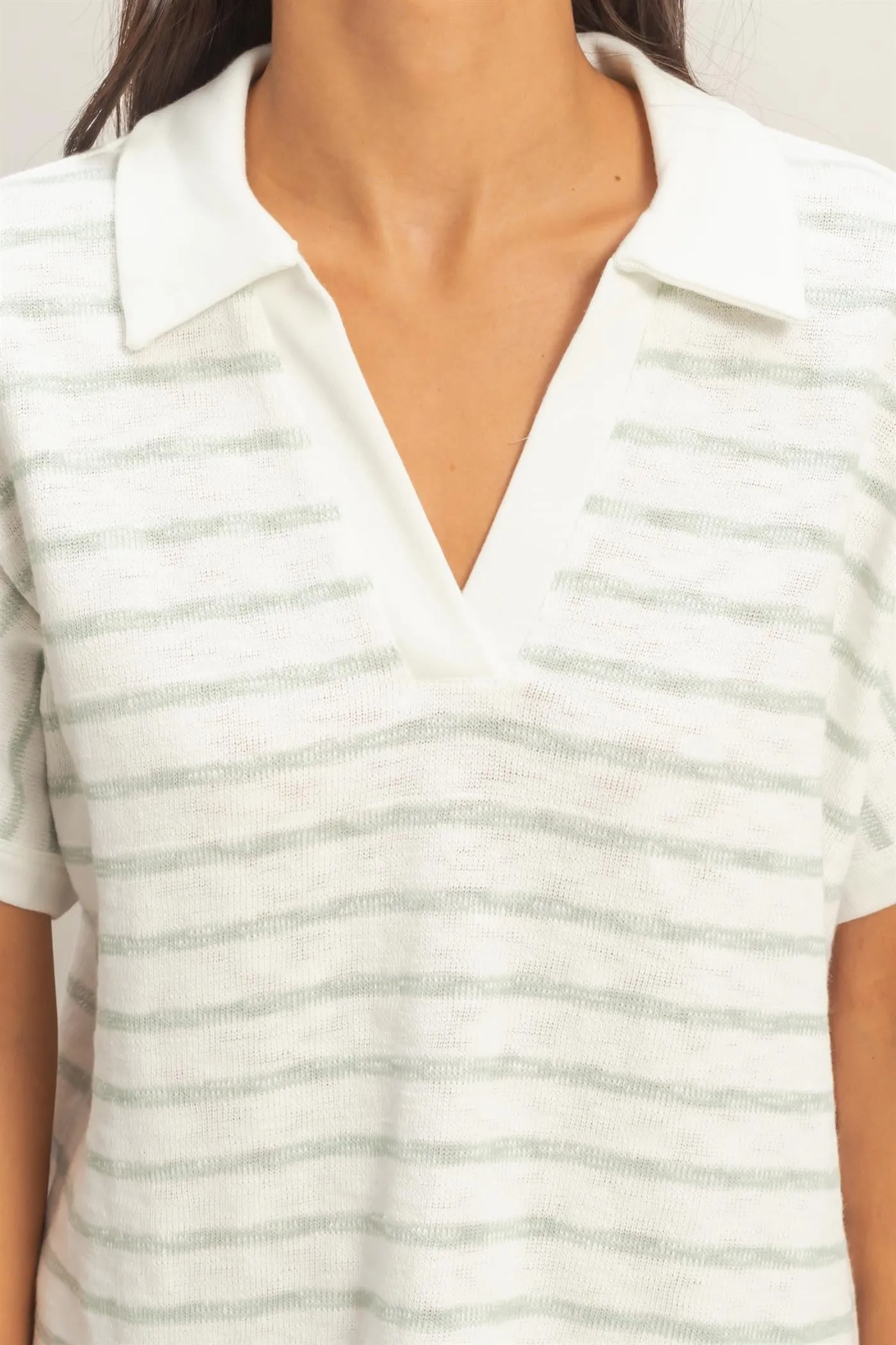 Gia Striped Knit Top, Sage Green sold by North & Main Clothing Company product image thumbnail 4