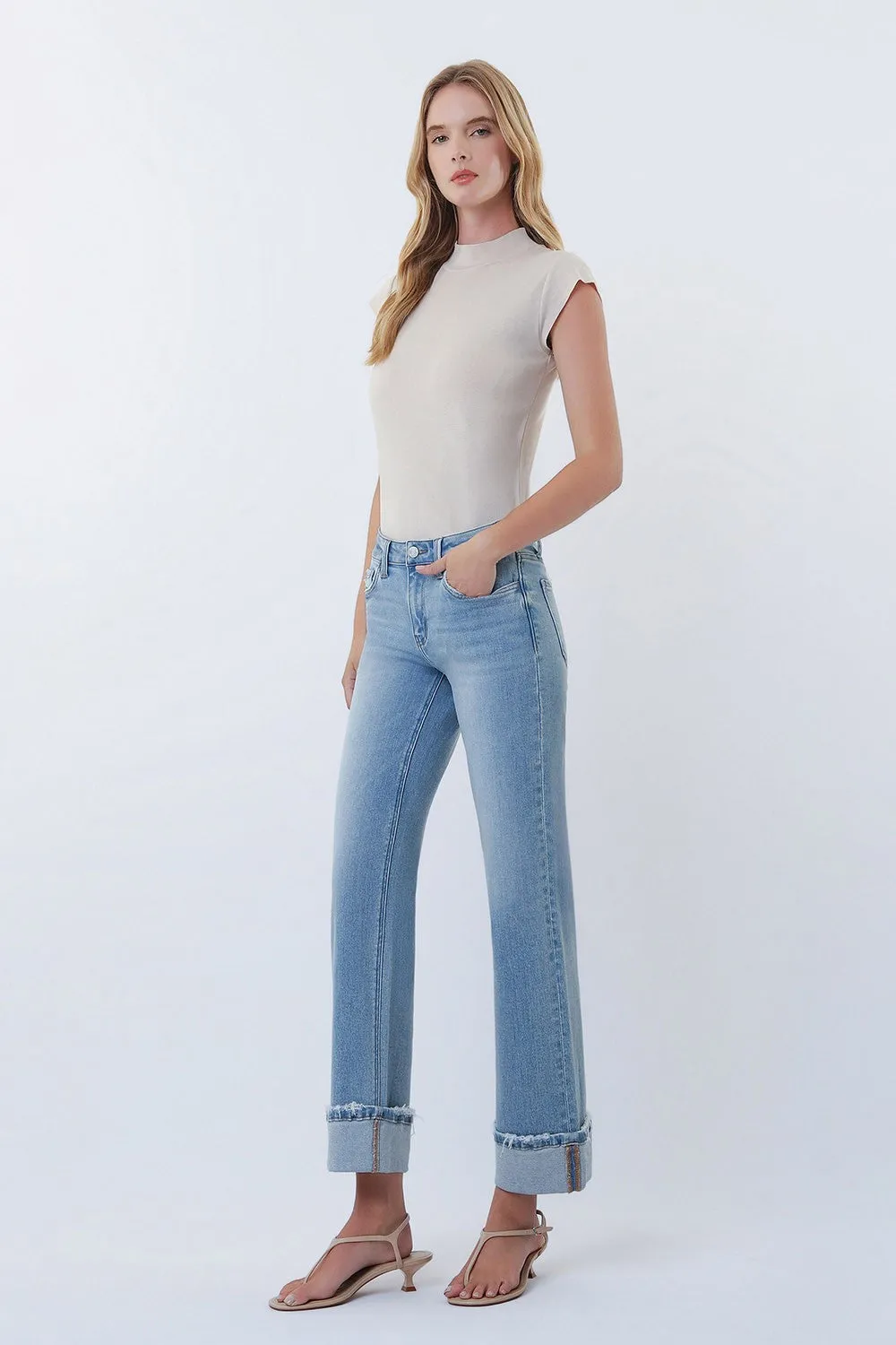 Mid Rise Cuffed Jeans, Energetic sold by North & Main Clothing Company product image thumbnail 3