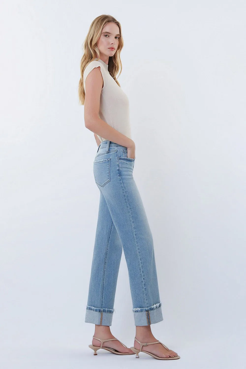 Mid Rise Cuffed Jeans, Energetic sold by North & Main Clothing Company product image thumbnail 4