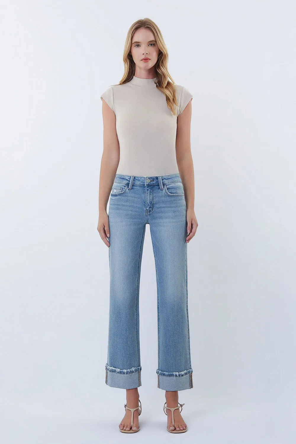 Mid Rise Cuffed Jeans, Energetic sold by North & Main Clothing Company product image thumbnail 2