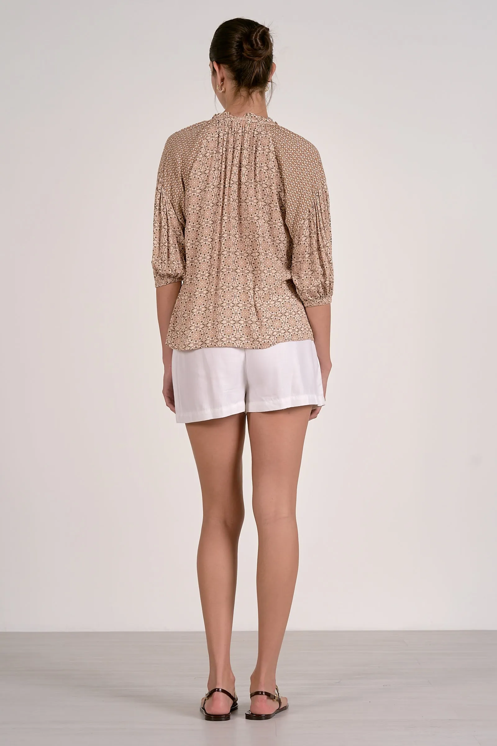Alanna Printed Top, Natural Boho | Elan sold by North & Main Clothing Company product image thumbnail 3