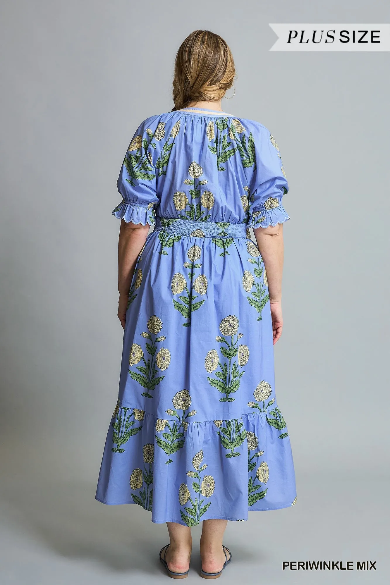 Amelia Floral Midi Dress, Periwinkle Mix | Plus Size sold by North & Main Clothing Company product image thumbnail 5