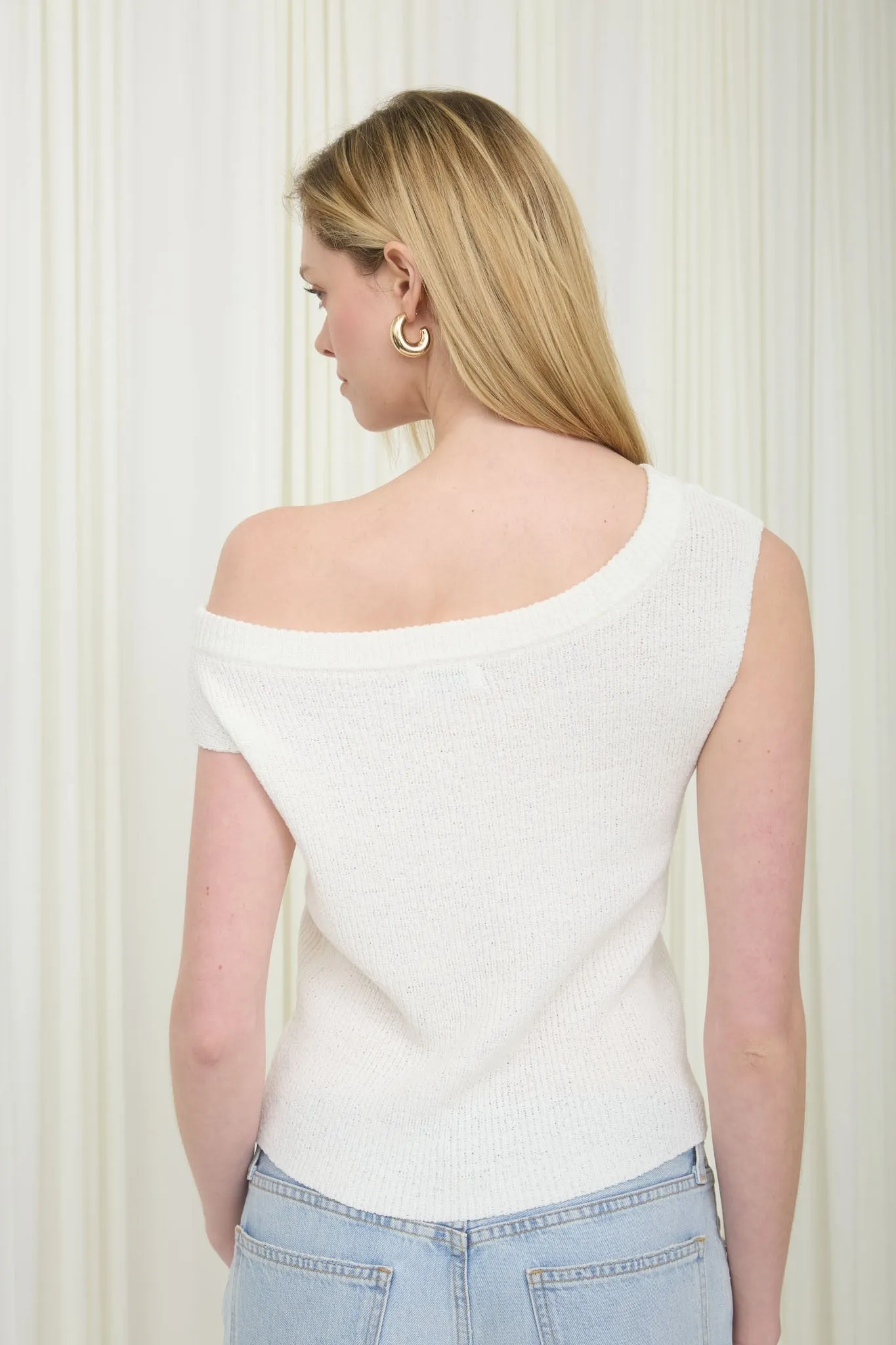 Capri Knit Sweater Top, Ivory sold by North & Main Clothing Company product image thumbnail 5
