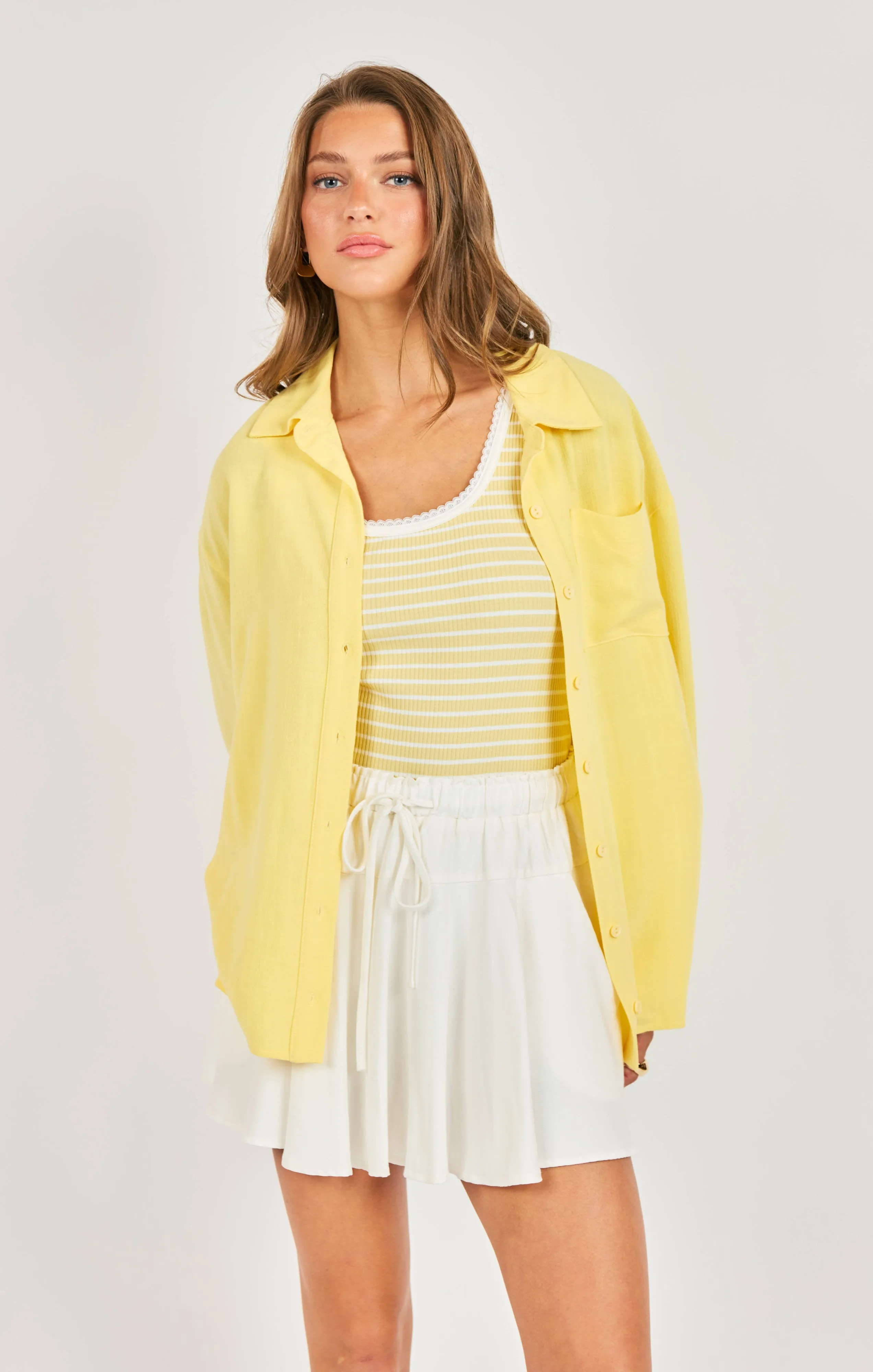 Sugarloaf Button Up Shirt, Butter | Sadie & Sage sold by North & Main Clothing Company product image thumbnail 5