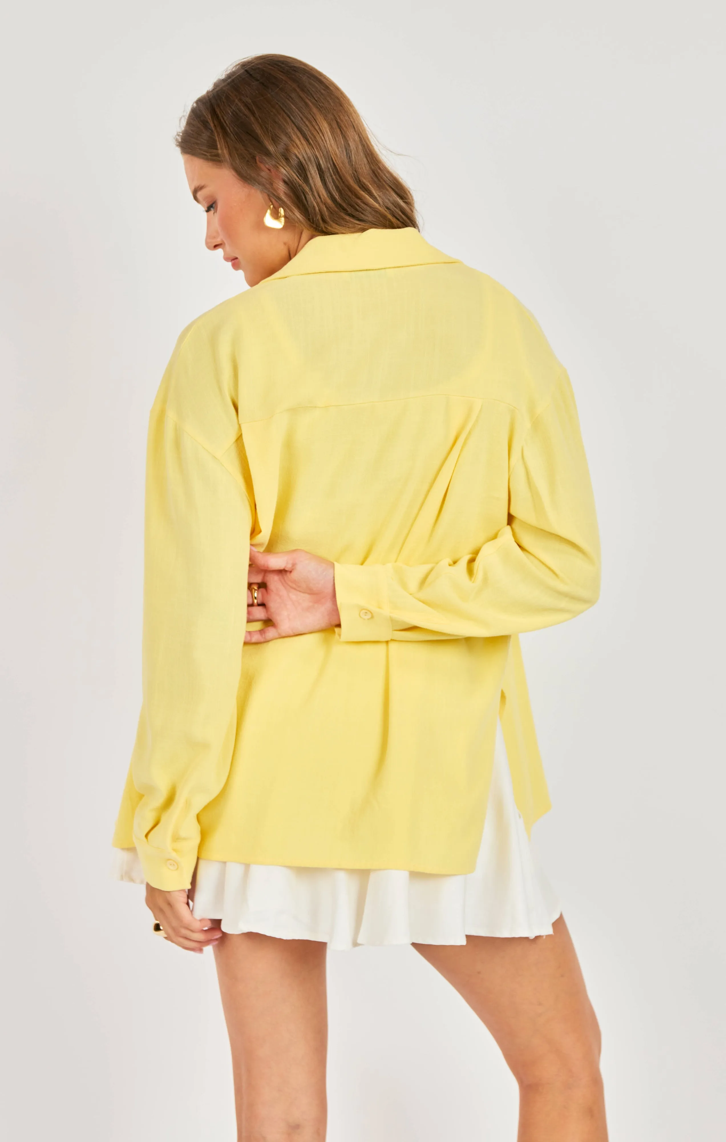 Sugarloaf Button Up Shirt, Butter | Sadie & Sage sold by North & Main Clothing Company product image thumbnail 4