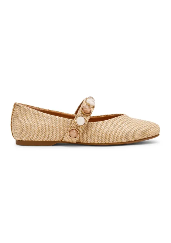 Mission Embellished Strap Flat, Raffia | DV By Dolce Vita made by DV by Dolce Vita