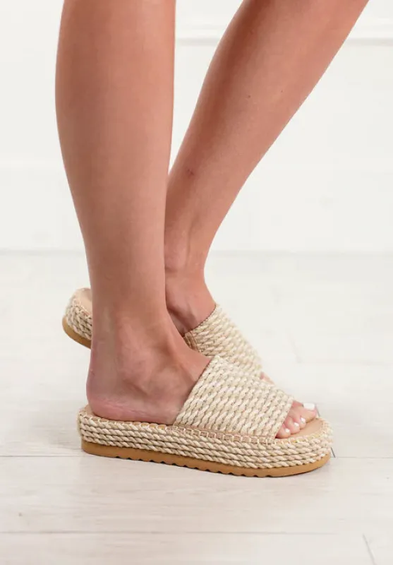 Del Mar Platform Raffia Sandal, Natural Rope | Beach By Matisse made by Matisse