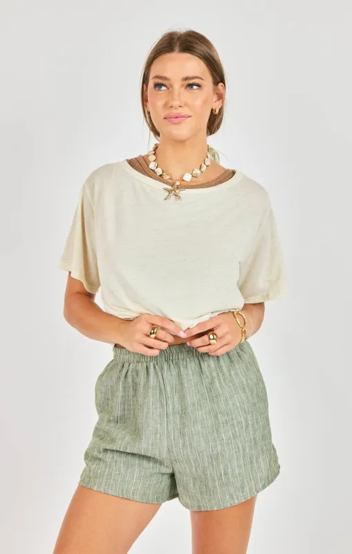 Sand Toys Layered Tank & Tee, Oatmeal Mocha | Sadie & Sage made by Sadie & Sage