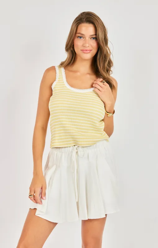 Dejavu Stripe Tank, Butter Ivory | Sadie & Sage made by Sadie & Sage