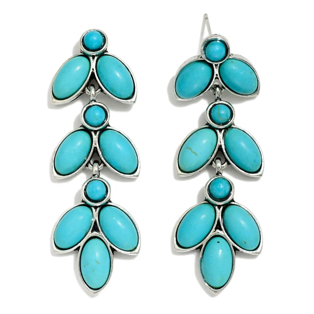 Linked Metal Drop Earring sold by North & Main Clothing Company
