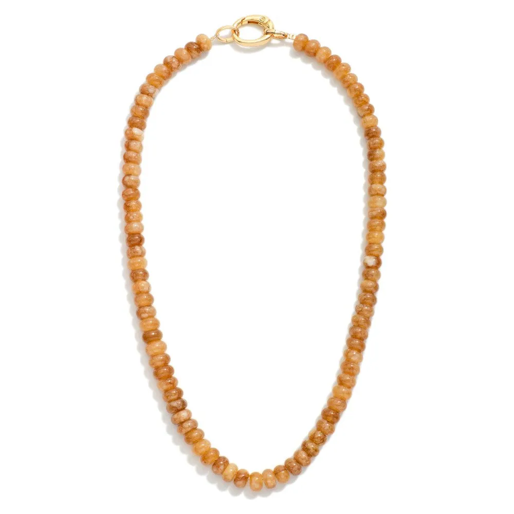 Candy Stone Beaded Necklace, Brown sold by North & Main Clothing Company